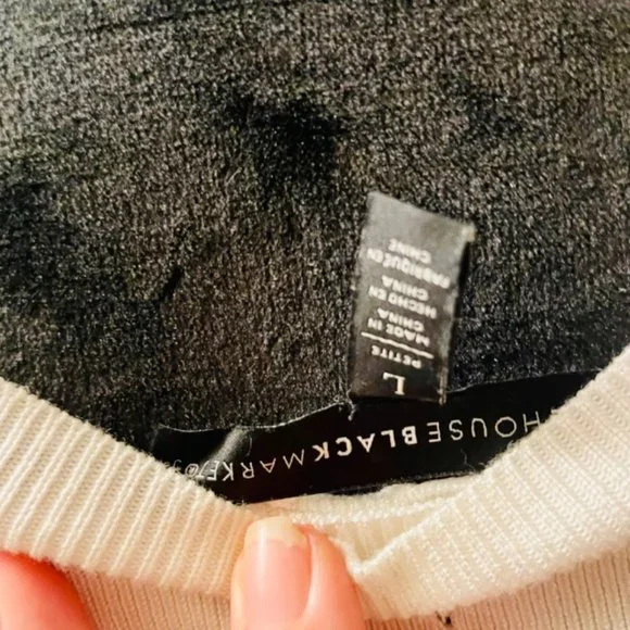 WHBM Black & White Striped Top - Picture 5 of 5